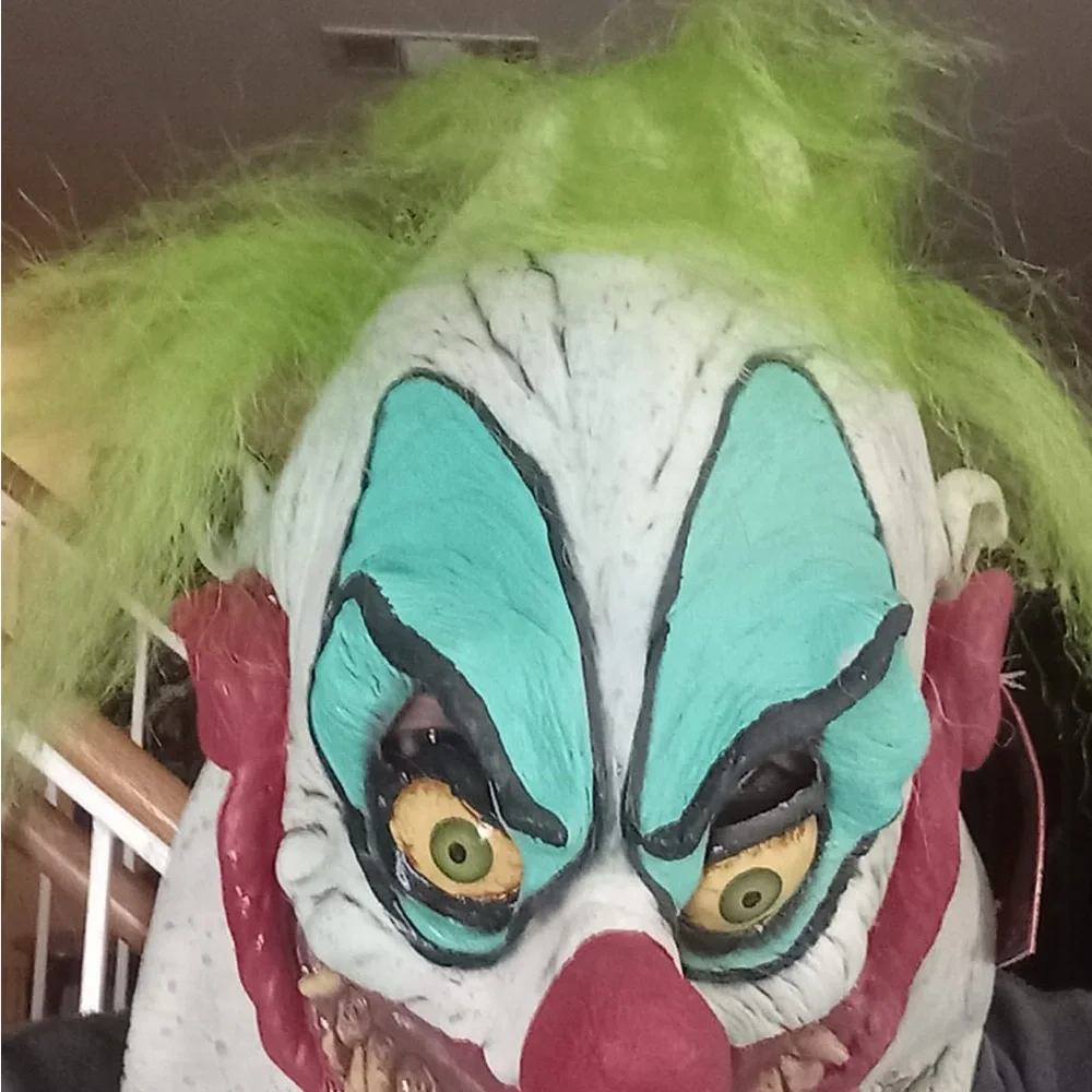 Scary Halloween masks clown horror adult latex with hair